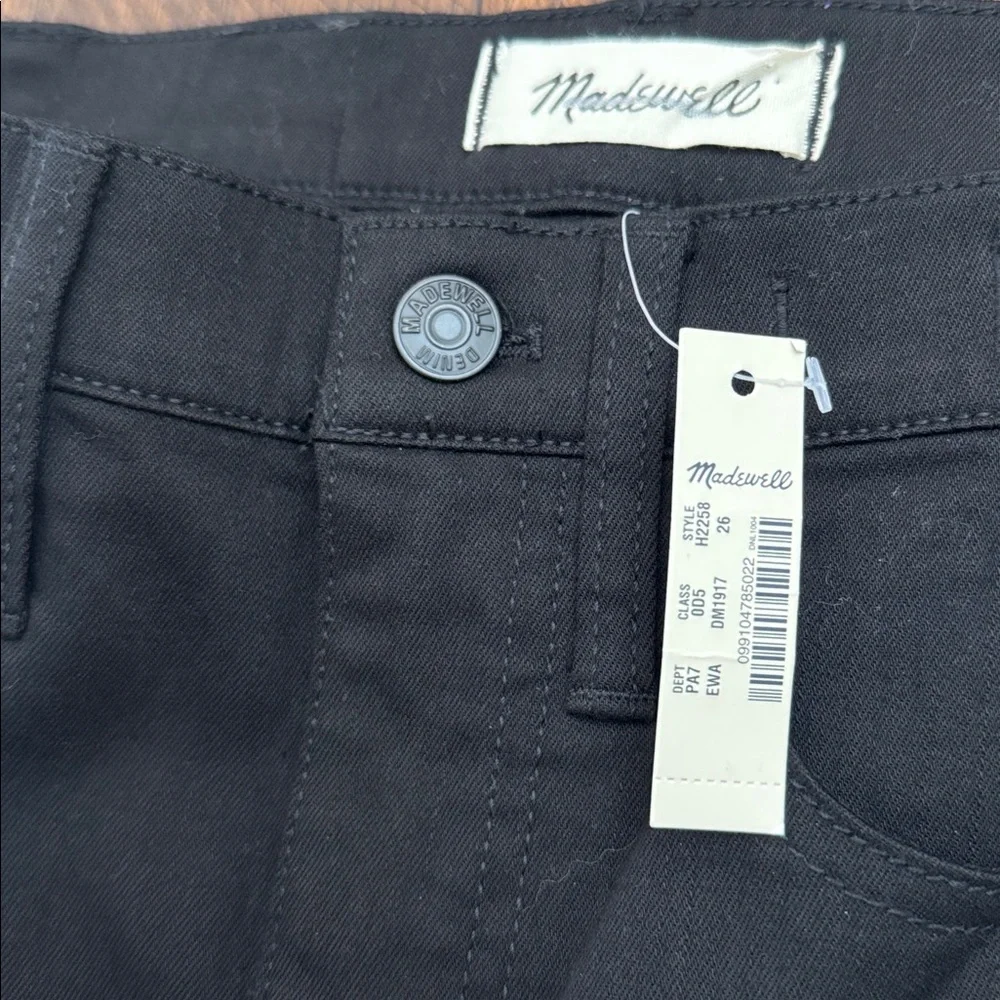 Madewell 9" Mid-Rise Skinny Jeans: Velvet Tuxedo Stripe Edition - Picture 9 of 14